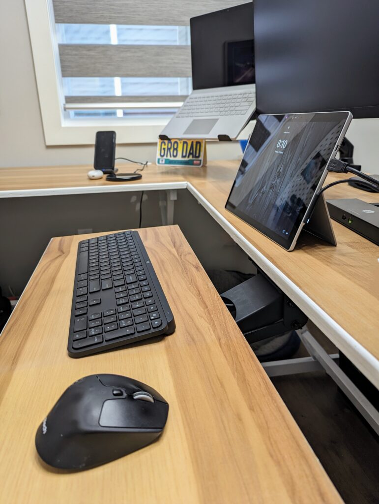 Logitech MX Keys in my home office setup.